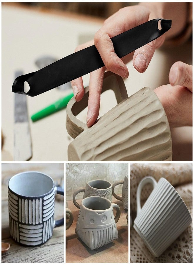 SYWAN Pottery Trimming Tool, Double-Ends Clay Sculpting Tools Carbon Steel Mud Tool Clay Pottery Modelling Carving Tool for Scraping/Texturing Easy to Use Modeling (S) - Image 2