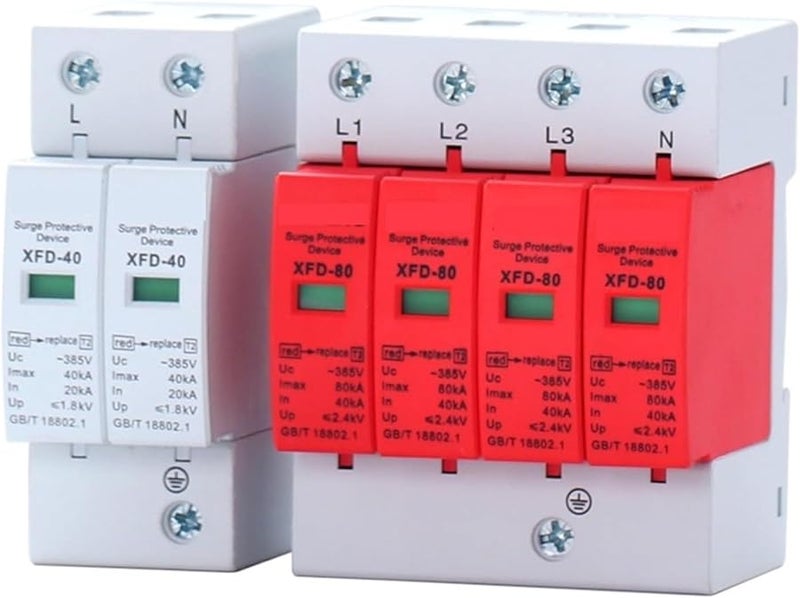 3P 40KA واقي من صواعق البرق منخفض الجهد جهاز مانع الصواعق 380 فولت للمنزل - Image 1