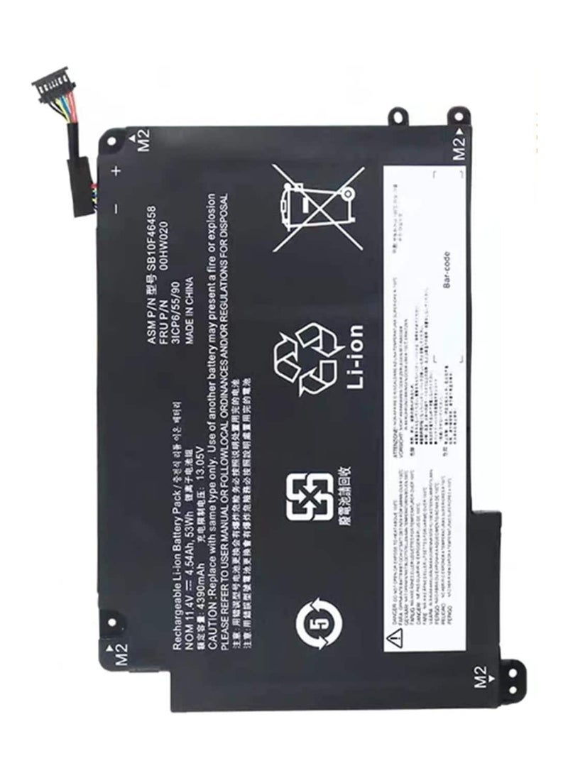 Generic - 00HW020 00HW021 Laptop Battery for Lenovo ThinkPad P40 Yoga 20GQ 20GR Yoga 460 20EL 20EM 20FY 20G Series SB10F46459 SB10F46458 (11.4V 53Wh/4540mAh/3Cell) - Image 1