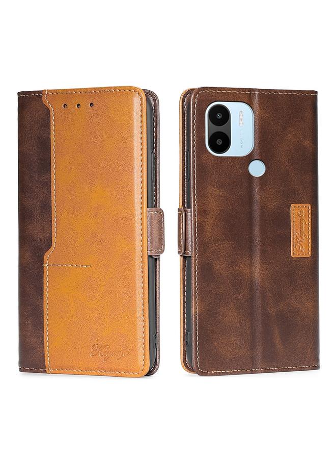 The Bros Case For Xiaomi Redmi A1+ 4G Contrast Color Side Buckle Leather Phone Case