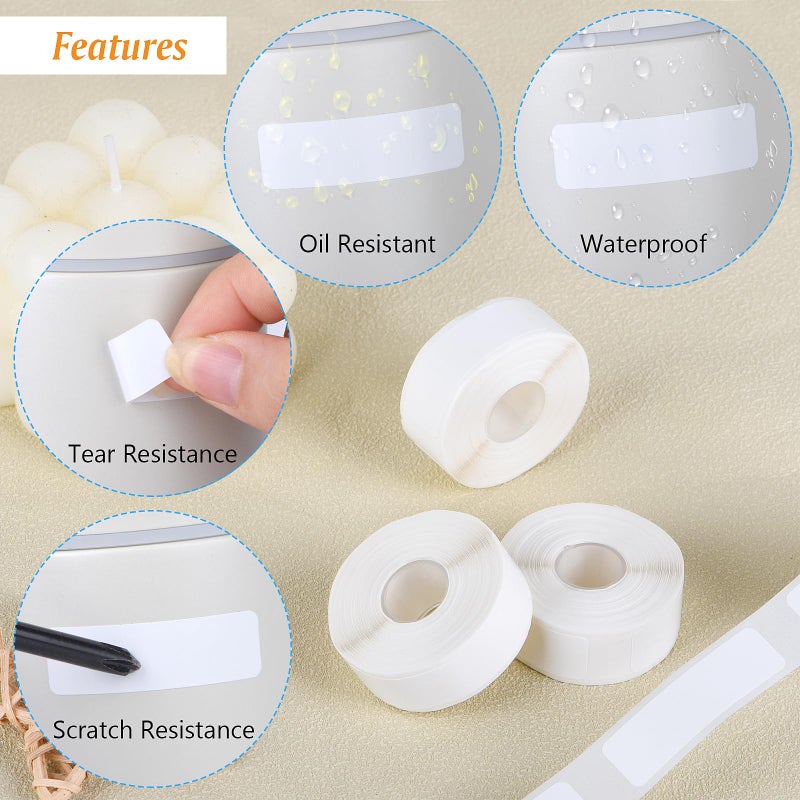 Carvoriy 6 Rolls Label Maker Tapes for Phomemo D30, 960 Pcs 12 x 40mm Thermal Labels Printer Sticker Paper with Self-Adhesive Waterproof Adhesive Label Printer Tape Paper for Office Household Supplies - Image 3