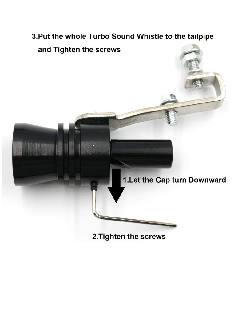 PAMEER Aluminum Alloy Exhaust Turbo Sound Whistle Simulator, Turbo Sound Exhaust Muffler Pipe Whistle Car Roar Maker, Car Blow off valve Tip Simulator WhistlerTail Pipe.  - Image 2