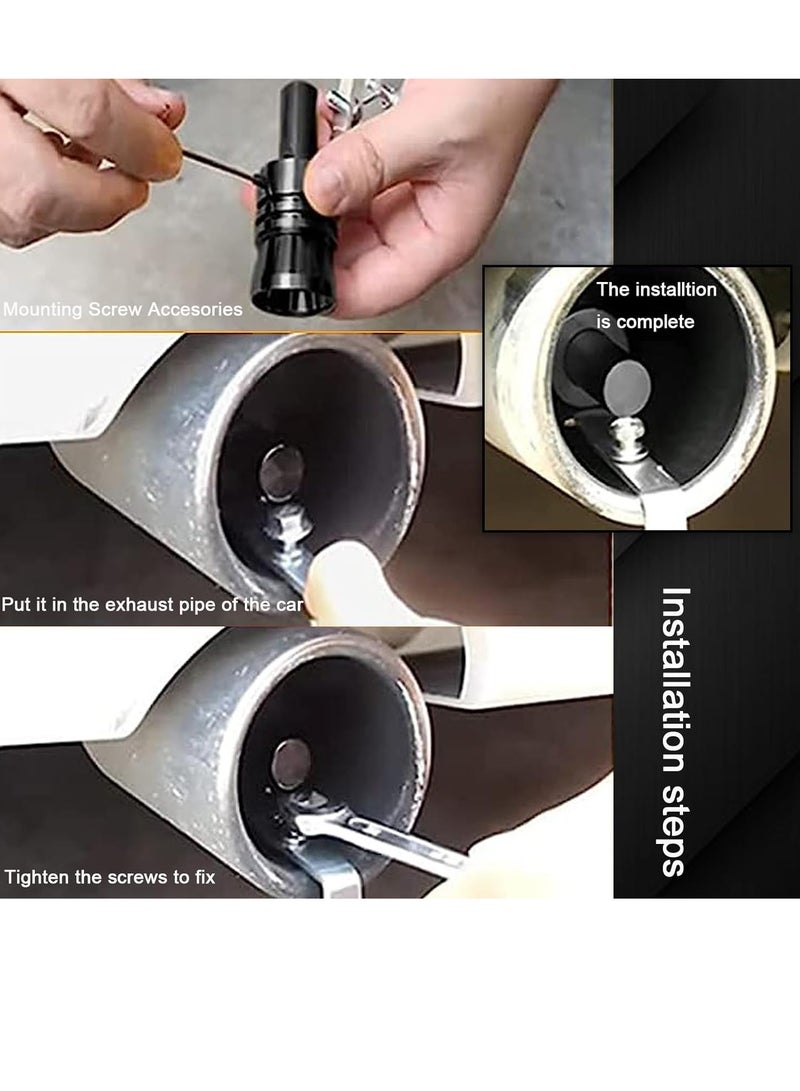 PAMEER Aluminum Alloy Exhaust Turbo Sound Whistle Simulator, Turbo Sound Exhaust Muffler Pipe Whistle Car Roar Maker, Car Blow off valve Tip Simulator WhistlerTail Pipe.  - Image 3