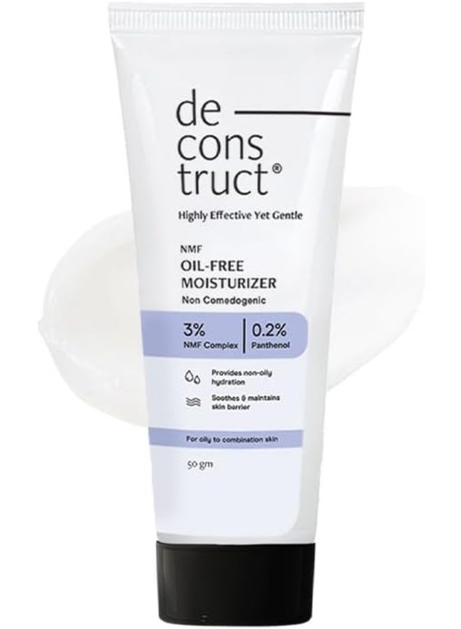 مرطب الوجه Deconstruct NMF | مركب NMF بنسبة 3% | مرطب جل خفيف الوزن خالٍ من الزيوت وغير كوميدوغينيك | للبشرة الدهنية إلى المختلطة | 50 جم