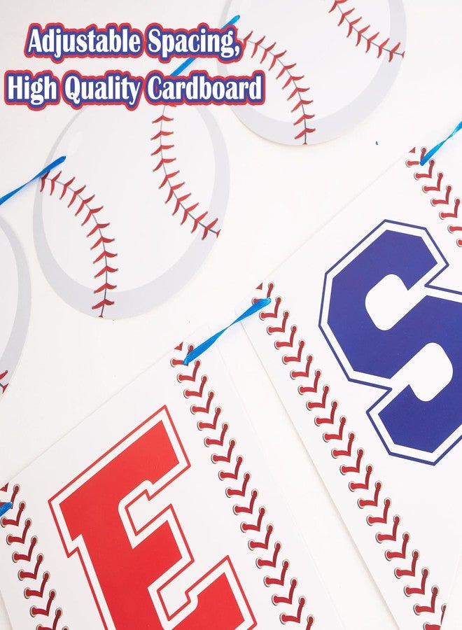 Homarkable Baseball Party Decorations with Concessions Banner, Baseball Party Supplies, Sports Themed Birthday Decorations with Baseball Triangle Bunting Pennant Flag, Pre-Strung banners - Image 3