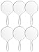 OMIRO Hand Mirror, Double-Sided Handheld Mirror 1X/3X Magnifying Mirror with Handle, Set of 6 (Clear) - Image 2