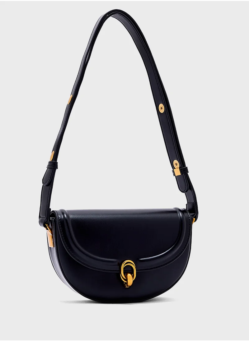 ELLA Metal Trim Detail Crossbody Bag