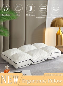 DUNISO Super Comfort Ergonomic Pillow for Neck Head and Shoulder Pain Relief Contour Support Pillows for Bed Sleeping Orthopedic Cervical Spine Stretch Pillow for Side Back Stomach Sleeper  - Image 1