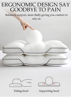DUNISO Super Comfort Ergonomic Pillow for Neck Head and Shoulder Pain Relief Contour Support Pillows for Bed Sleeping Orthopedic Cervical Spine Stretch Pillow for Side Back Stomach Sleeper  - Image 5