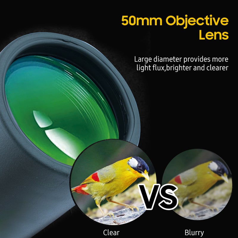 Monocular Telescope 10-30X Zoom High Power Adults Kids Monoculars with Low Light Vision Waterproof Fogproof Handheld Telescope for Bird Watching Hunting Traveling Sports Outdoor Activities - Image 2