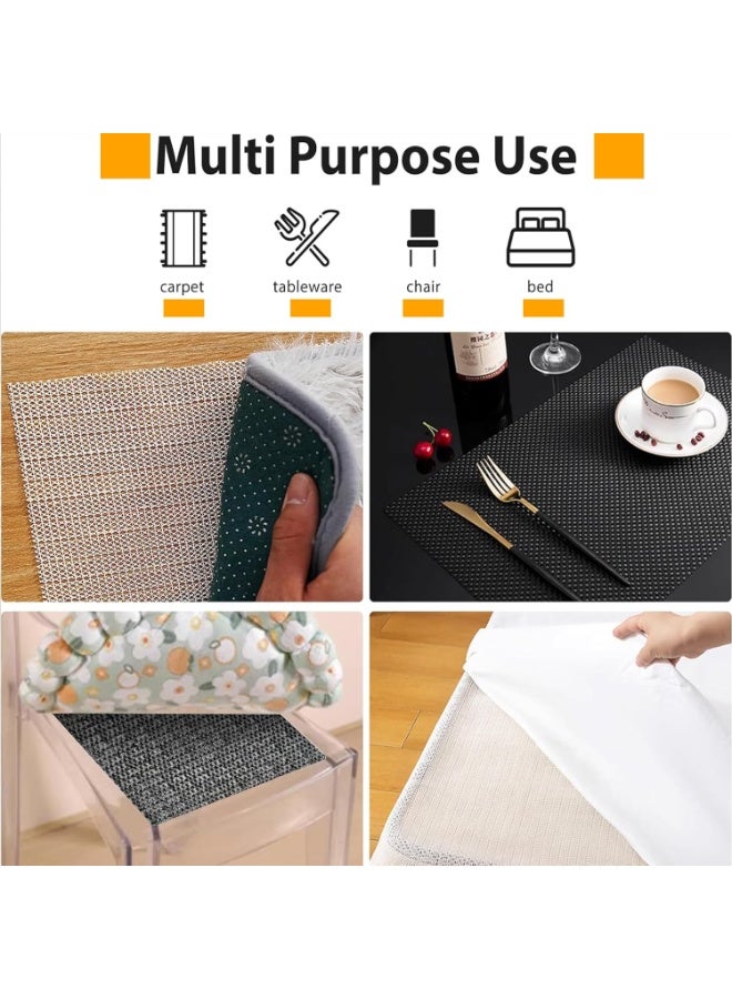 لياكم مسكة سجاد، ملصقات سجاد ثابتة، وسادة سجاد مانعة للانزلاق، وسادة سجاد مانعة للانزلاق، وسائد مقاومة للانزلاق والانزلاق للأرضيات الصلبة، وسادة أسفل سجادة، وسائد سجاد، وسادة واقية للأرضيات الخشبية (150 × 200 سم) - Image 2