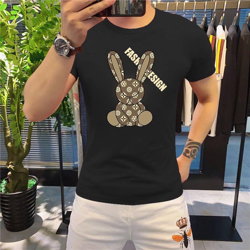 [Sent on the same day] [Can be ordered with drawings *] [Cross border] Men's crew neck short sleeve T-shirt - Image 2
