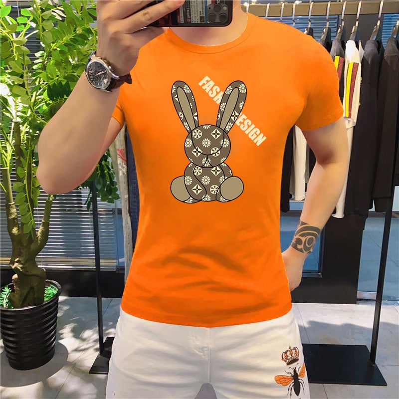 [Sent on the same day] [Can be ordered with drawings *] [Cross border] Men's crew neck short sleeve T-shirt - Image 5