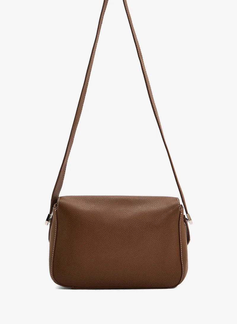ELLA flap crossbody bag with strap