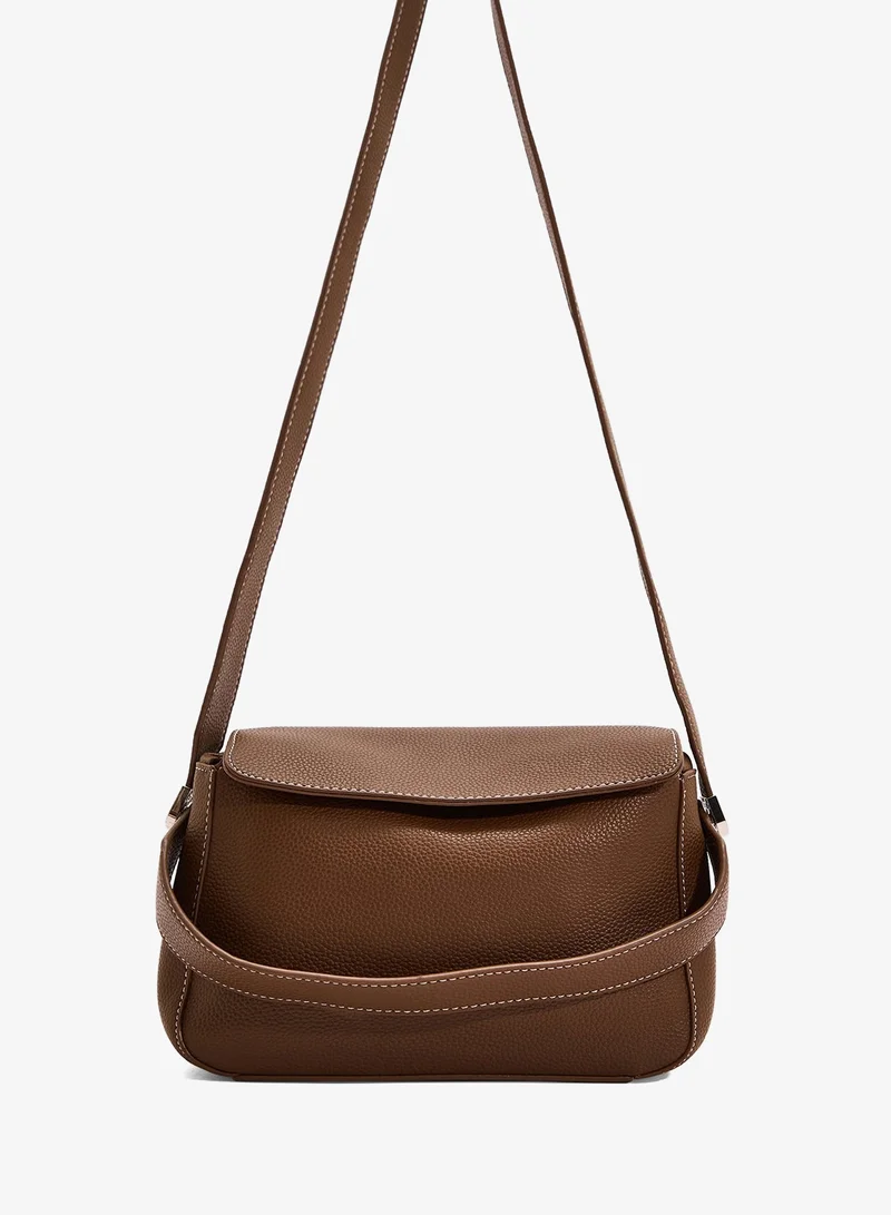 ELLA flap crossbody bag with strap