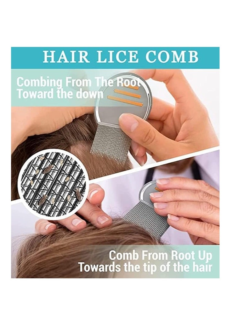HAWAFEL 2 piececs of Stainless steel comb for removing lice and nits  - Image 3