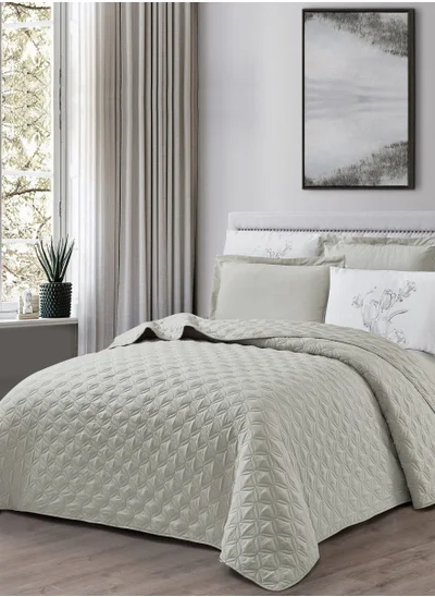Donetella Quilt Set 3-Pcs Single Size Bed Fits(120 X 200 Cm) Reversible Quilted Coverlet Set With Matching Fitted Sheet Pillowsham And Pillowcases,Ansonia