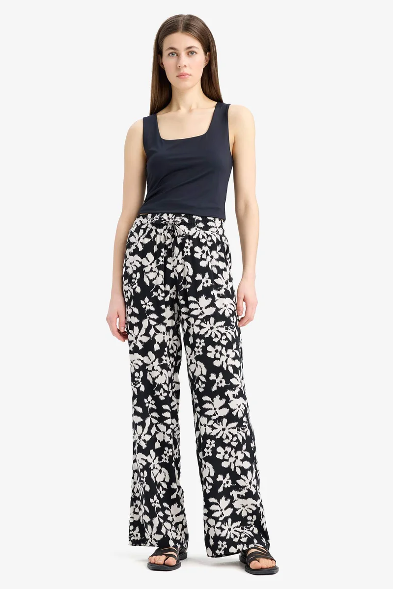ديفاكتو Wide Leg Wide Leg Viscose Trousers