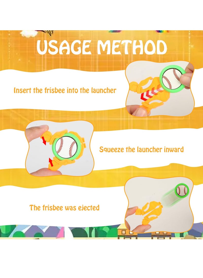 Excefore 60 Pack Football Flying Saucers Launcher Toys, Party Favors Chasing Toy Gifts Toys, Outside Flying Toys, Suitable for Kids 3-8 Years Old - Image 4