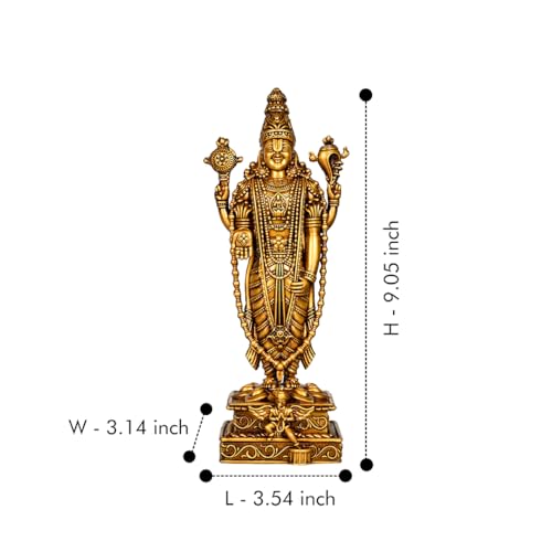 Artarium Venkateshwar Balaji Lord Tirupati Balaji Shri Venkateshwara Swami Idol for Home Decor Office Decor Gift Item (Venkateshwar Balaji 9.05 Inch) - Image 4