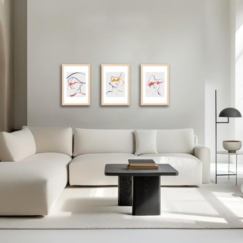 إطار من خشب البلوط مقاس 20x30 سم من Scholar Tree، 3 إطارات صور مقاس 20x30 سم، مع حامل منضدية أو معلق على الحائط، إطارات صور خشبية مع حامل مقاس 6x8 - Image 5