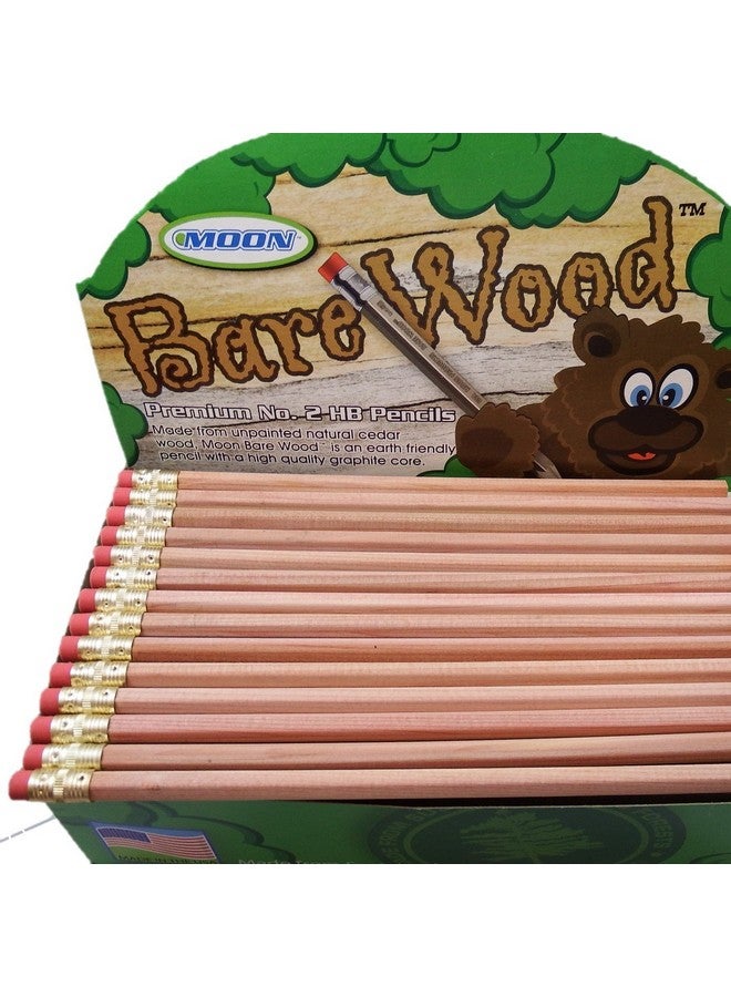 beacon-ridge Moon Products Bare Wood Natural Premium Pencils Number 2 Hb (144 Pencils) - Image 1