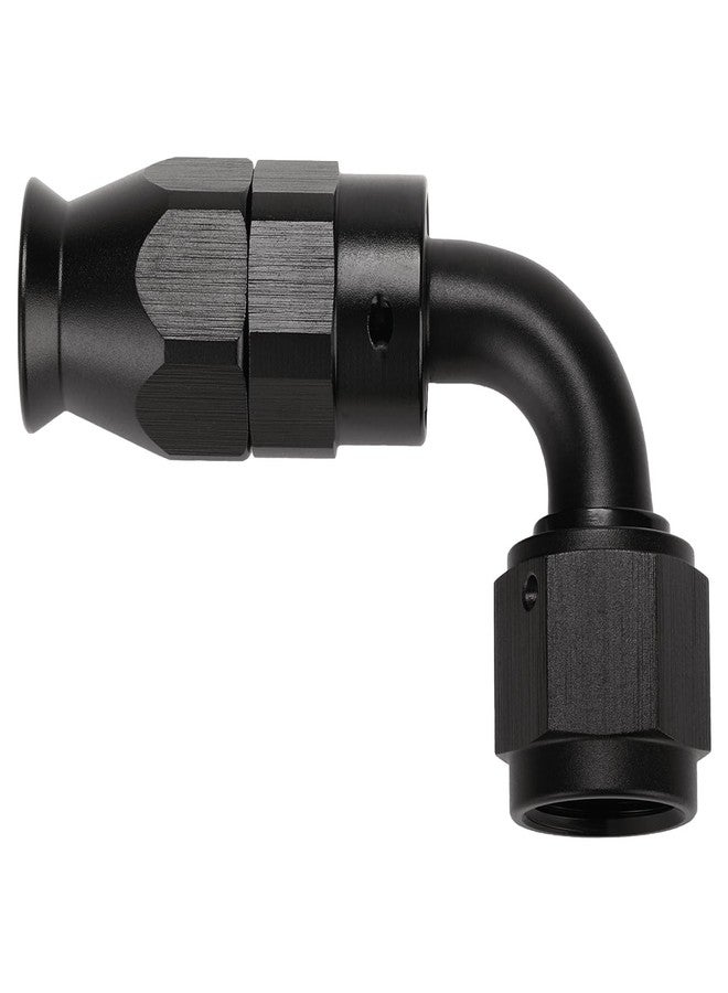 Podavelle 6AN PTFE Hose End Fitting 90 Degree Elbow Swivel Aluminum Black - Image 5