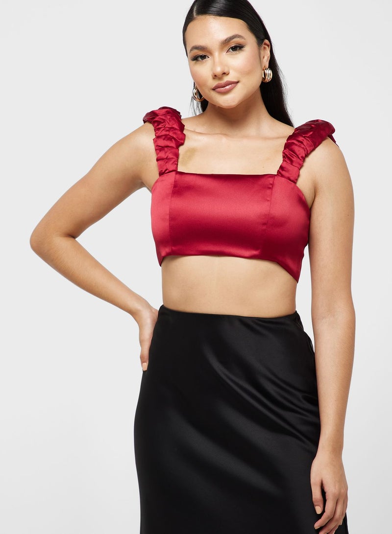 Ella Limited Edition Pleated Strap Crop Top  - Image 1