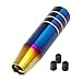 WENJTP Aluminum Weighted Shift knobs Universal Burnt Blue Long Shift knobs Automatic Manual Vehicles Lever Cover Head Shift Knobs 5 Inch with 3 Threaded Adapters M8 M10 M12 x 125 HTRACING Gold - Image 2