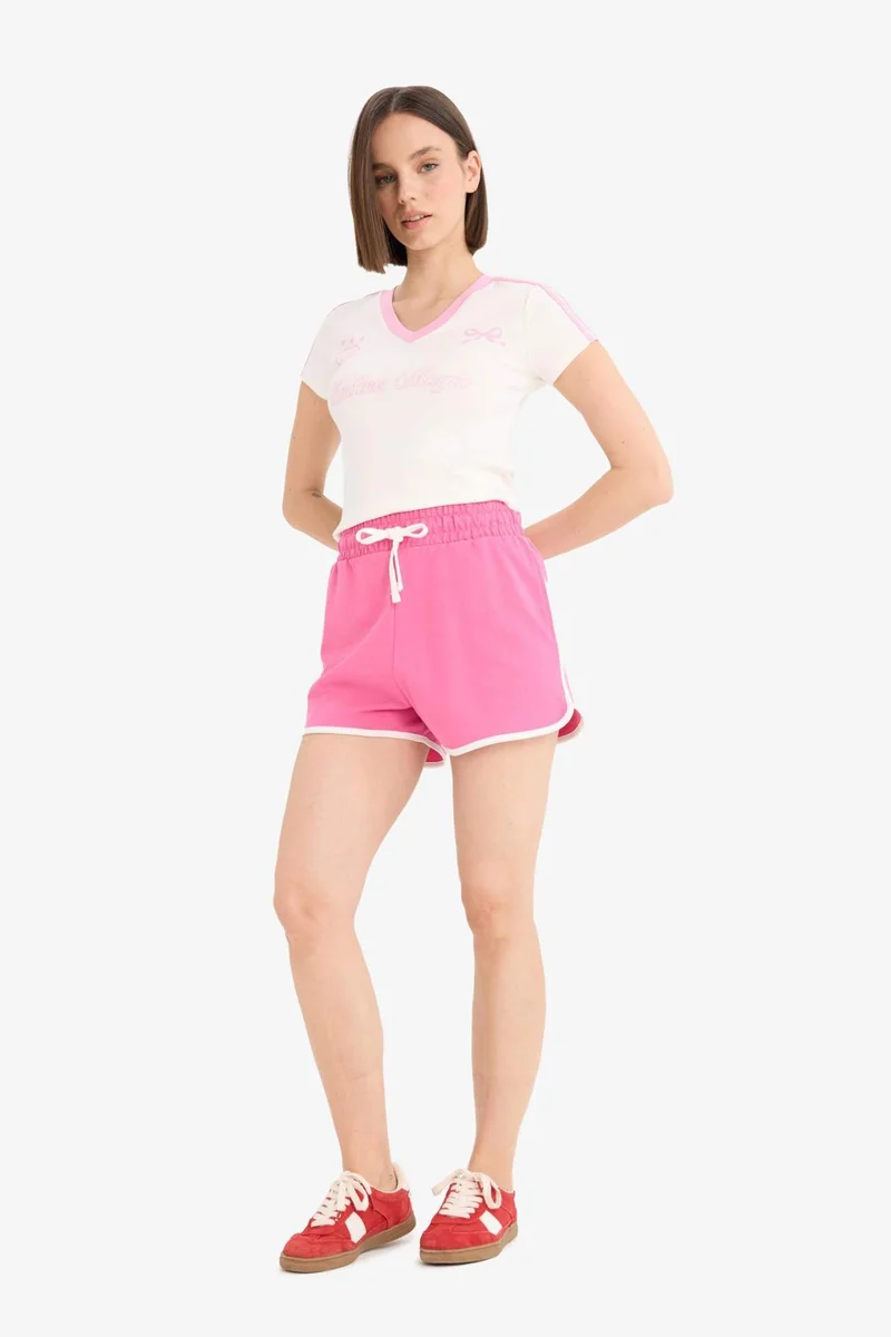 ديفاكتو Regular Fit Thick Sweatshirt Fabric Shorts