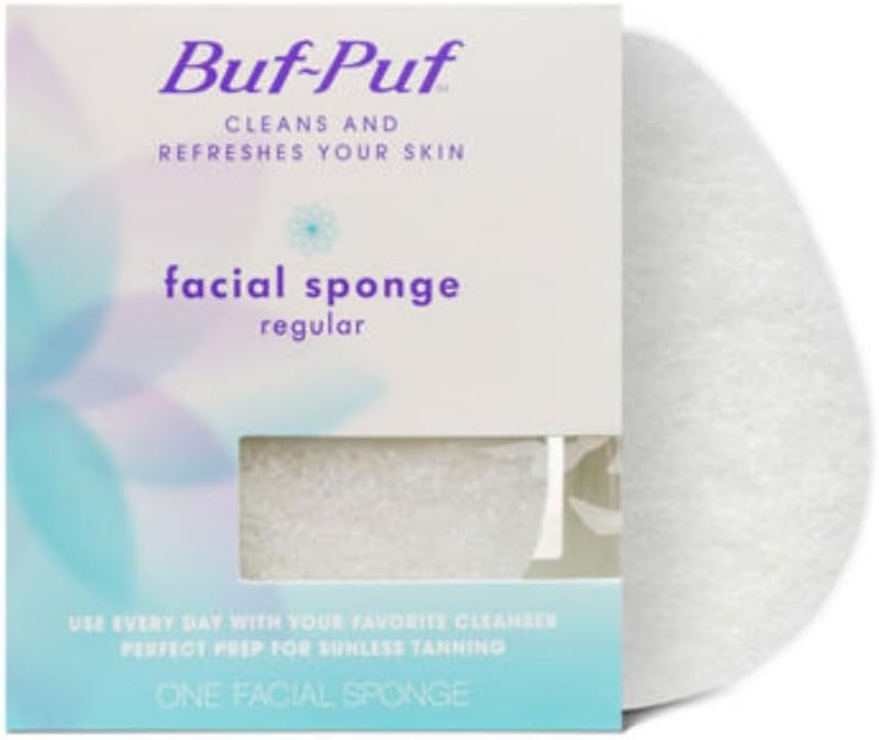 Buf-Puf Facial Sponge, Exfoliating Reusable, Removes Makeup, 1 Count - Image 1
