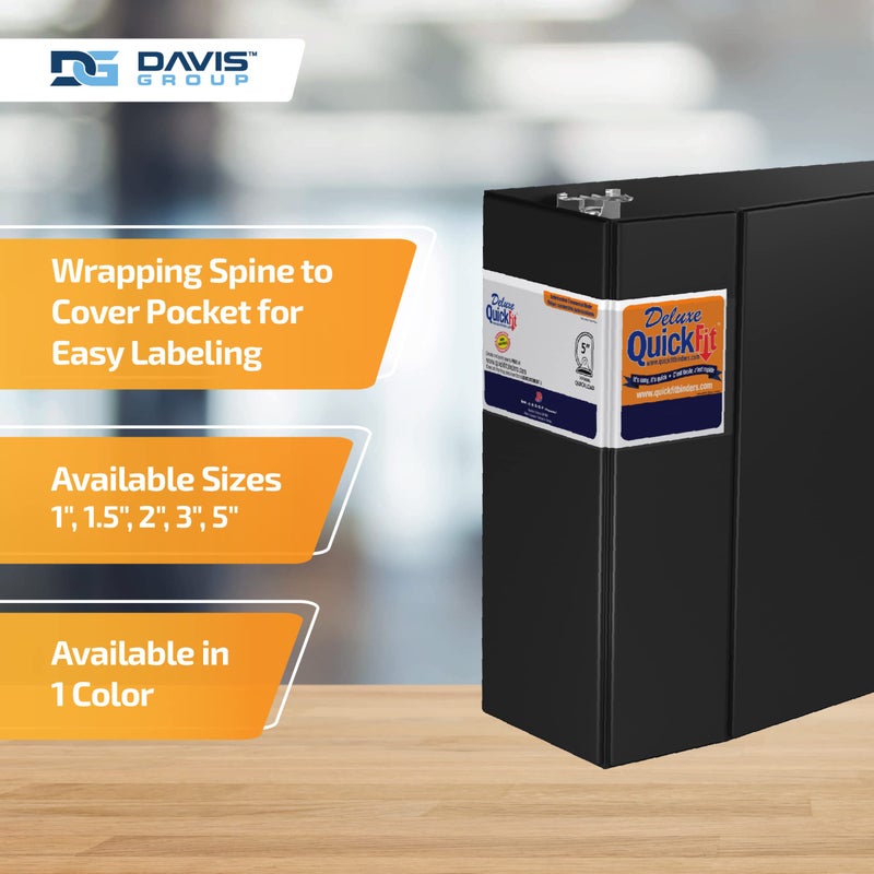 QuickFit Commercial 3 Ring Binder, Heavy-Duty D-Ring Binder, 5 Inches Wide - Image 5