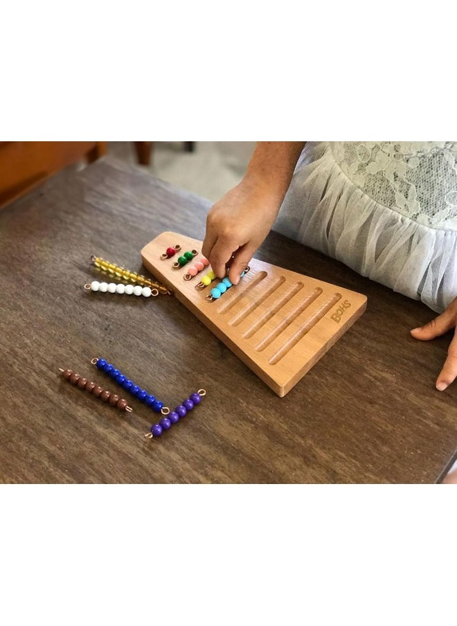 BOHS Montessori Bead Stair Set, 1-10 Counting, with Sorting Tray- Compact Educational Toy for Preschool Learning - pzsku/Z18C259121F87E08D4B7EZ/45/_/1729412229/0c28ad02-7ce9-46cc-ad8c-ee2a2d592b01