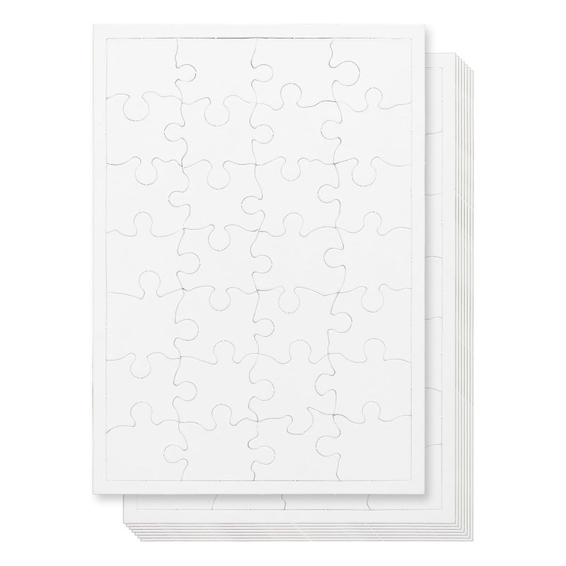 100 Blank Jigsaw Puzzles 55 x 8 Inch 28 Pieces Each Hygloss DYI Party invites Perfect for Decorating Kids Activities Arts Crafts or Party Favors Puzzle Pieces to Draw On for Crafts