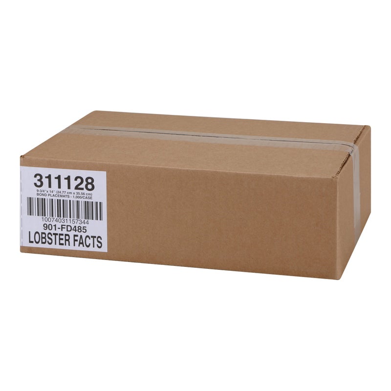 هوفماستر Hoffmaster 311128 Lobster Facts Placemat 9.75 "Length x 14" "عرض (حزمة 1000) - Image 3