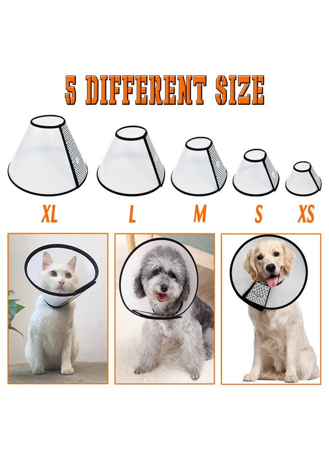Care 4U Dog Cone Collar Soft, Cat Cone Collar For After Surgery AntiBite Lick,Elizabethan Collar For Large Dogs Medium Dogs Small Dogs,Translucent Reusable Soft Dog Cone(Xl)