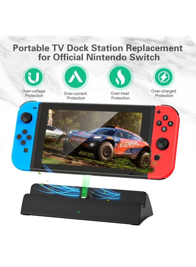 RuntoGOL TV Docking Station for Switch,Portable Switch OLED Dock Station Support 4K HDMI Output,Replacement for Official Switch Base,Switch Dock with Type-C and HDMI Cable - Image 4
