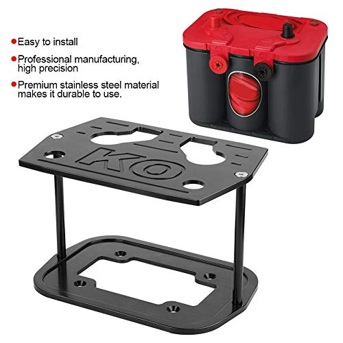 Acouto Stainless Steel Battery Tray Hold Down for 34/78 Battery Red Yellow Top(Black) for Battery Tray Battery Holder Battery Hold Down Stainless Steel Battery Tray Battery Mounting - Image 5
