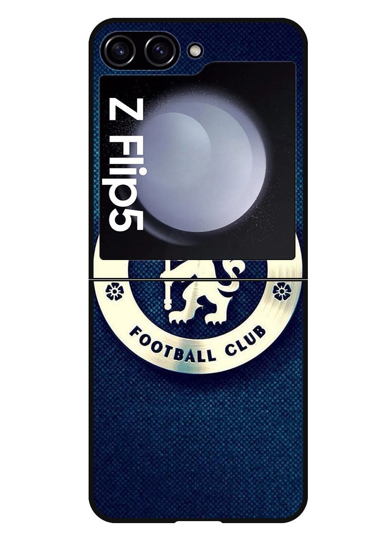 Theodor Protective Case Anti Scratch Shock Proof Bumper Cover For Samsung Galaxy Z Flip 5 Chelsea Blue - Image 1