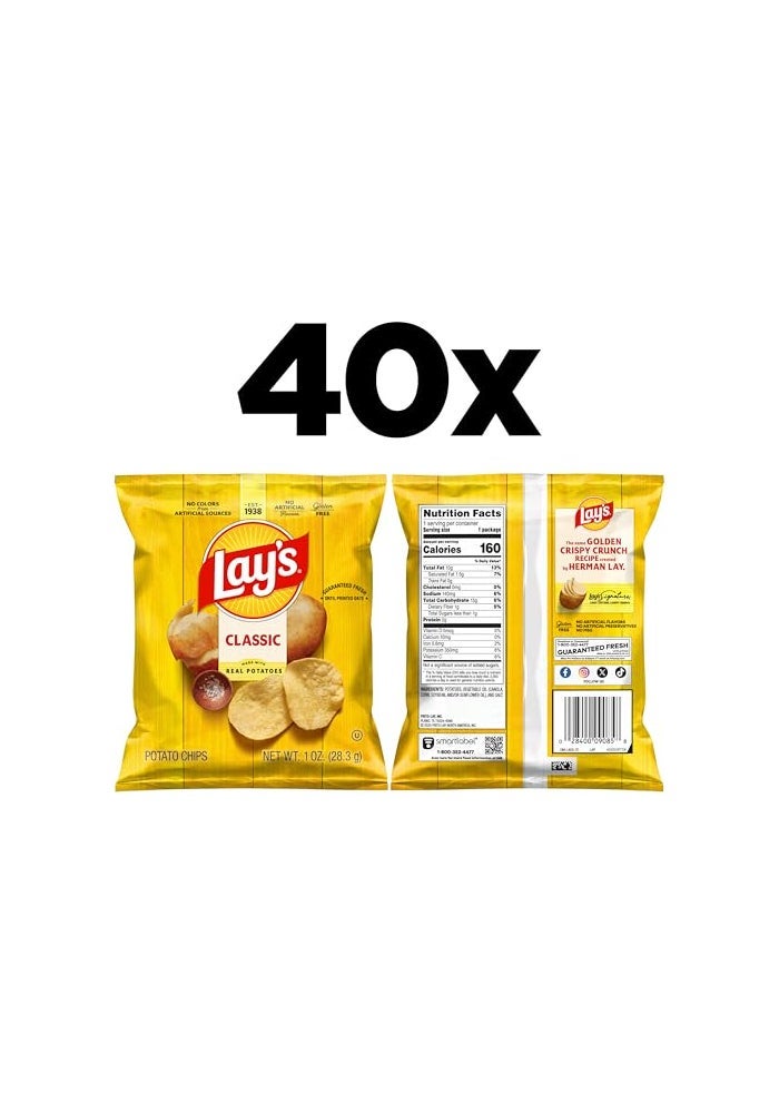 Lay's Lays Potato Chips Classic 1 Ounce Pack of 40 - Image 5