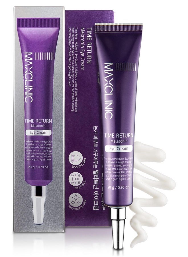 maxclinic Time Return Melatonin Eye Cream For Dark Circles & Fine Lines Clarifying Eye Cream For Bags Under Eyes Firming Eye Cream For Fine Lines Moisturizing Eye Cream For Eye Care (0.70 Oz)  - Image 1