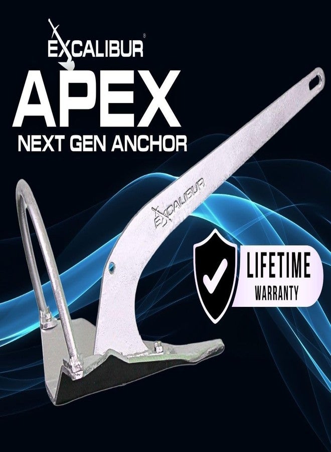 Excalibur APEX Anchor (2.2 LB):Next Gen Bolt-Together Hot Dipped Galvanized-Steel Shovel-Scoop Style Boat/Yacht/Sailboat Anchor - Image 2