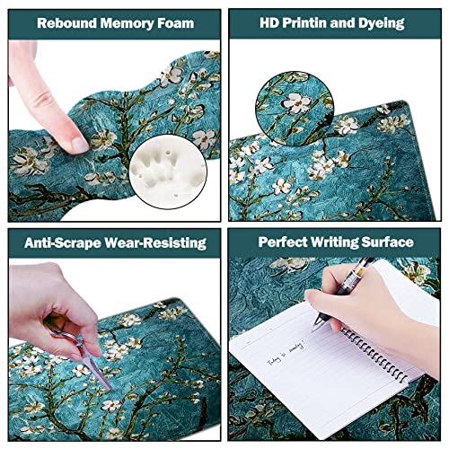 ARTSO Upgraded Extended Gaming Mouse Pad, Keyboard Wrist Rest Pad, Wrist Support Mousepad Set, Artso Large Stable Rubber Base Stitched Edges, Multifunctional Desk Pad 35 x15.5 in, Blue Van Gogh Painting - Image 5