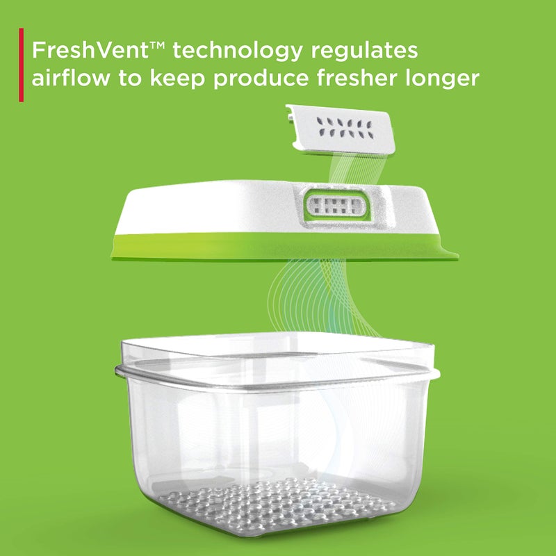 Rubbermaid حاويات حفظ الخضروات من Rubbermaid للثلاجة مع أغطية لتخزين الطعام - Image 2