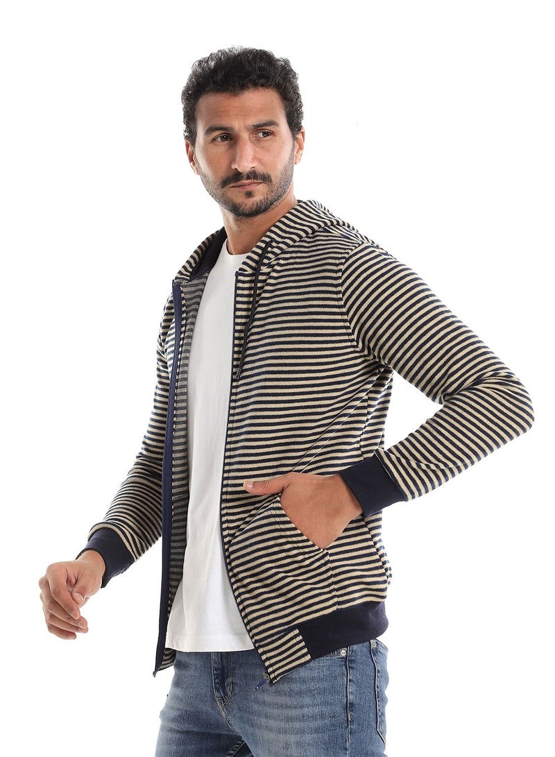 سيزار هود رجالي مقلم سوستة - Image 2