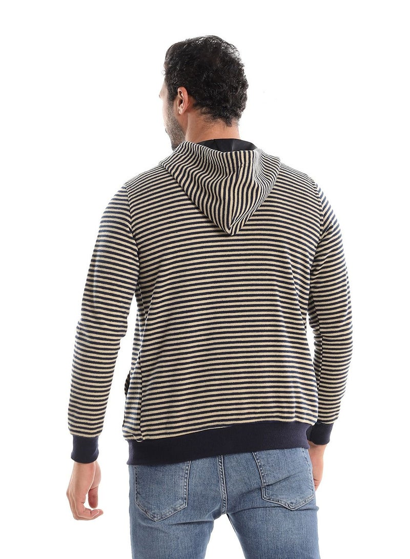 سيزار هود رجالي مقلم سوستة - Image 3