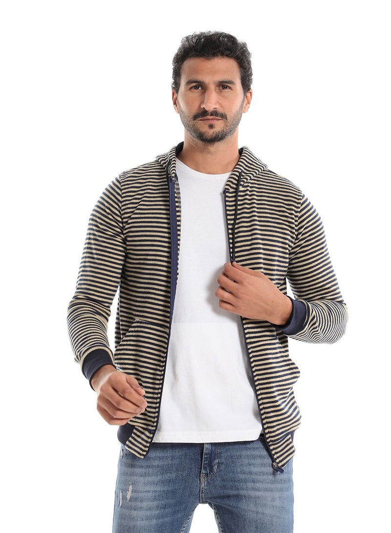 سيزار هود رجالي مقلم سوستة - Image 1