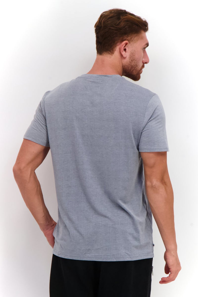 Avalanche Men Sportswear Fit Short Sleeve Chest Pocket T-Shirt, Grey - Image 2