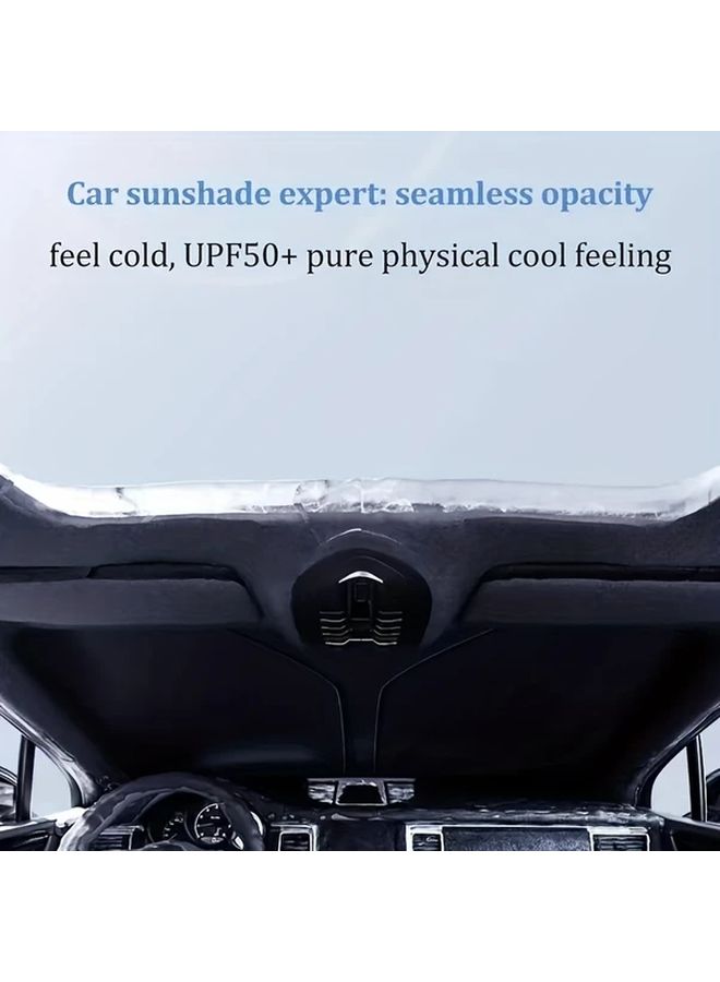 Foldable Car Windshield Sunshade 1pc for UV Protection and Interior Cooling All Seasons - Image 4