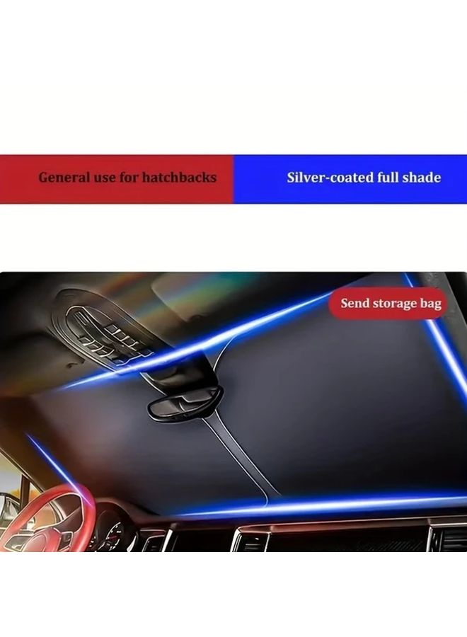Foldable Car Windshield Sunshade 1pc for UV Protection and Interior Cooling All Seasons - Image 1